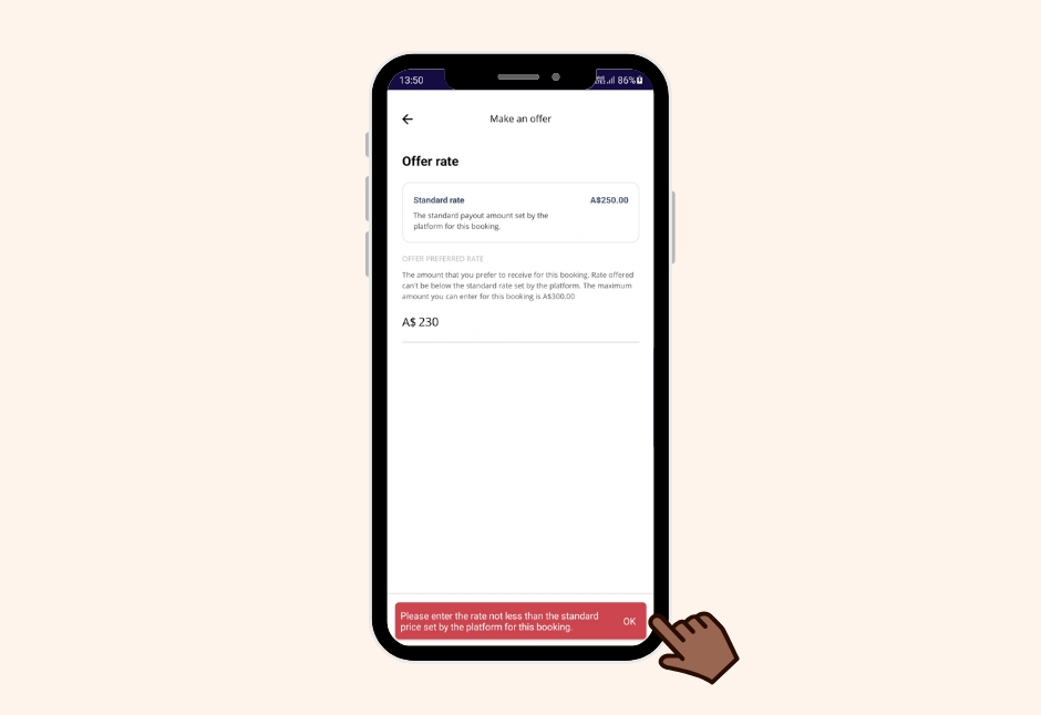 Corporate Booking Less Than Standard