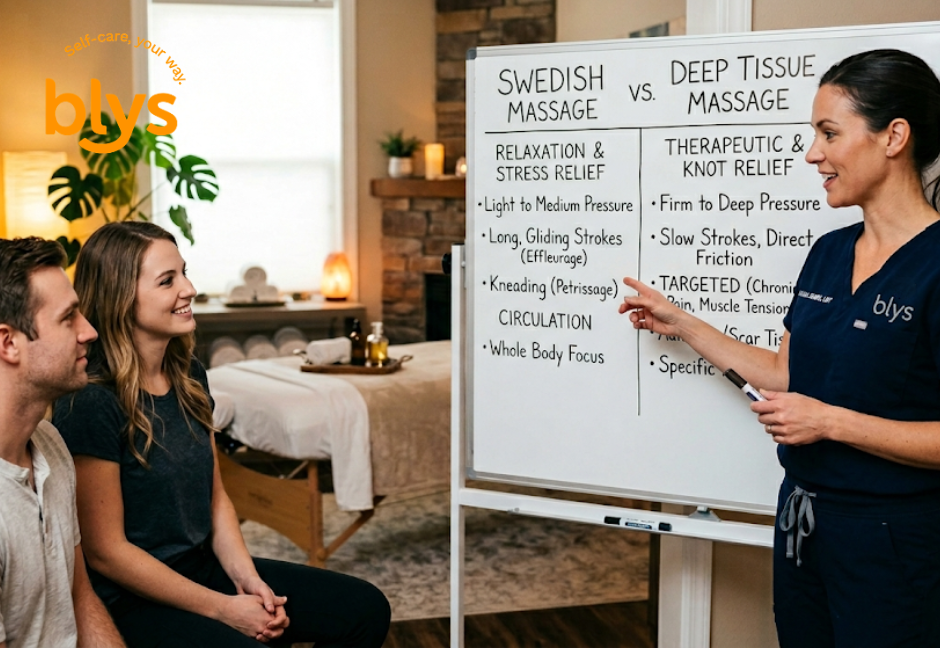 Swedish Massage vs Deep Tissue Massage benefits